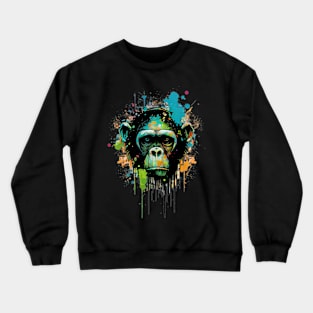 Ink Drip Chimp Crewneck Sweatshirt